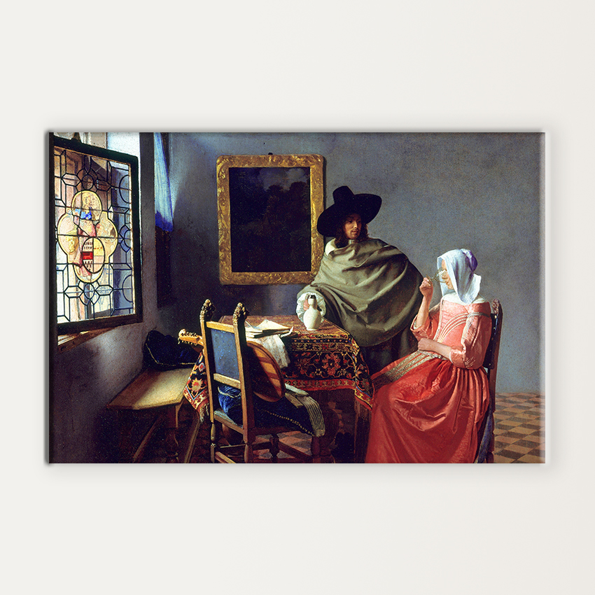 The Glass Of Wine By Johannes Vermeer MUR Gallery   The Glass Of Wine   By Johannes Vermeer 